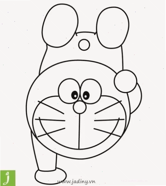 Doraemon đọc sách hình vẽ tô màu doraemon đọc sách