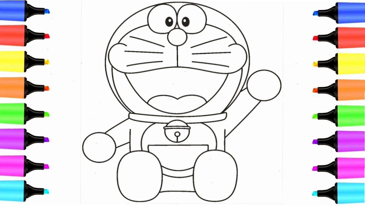 Doraemon bướm hình vẽ tô màu doraemon làm bướm