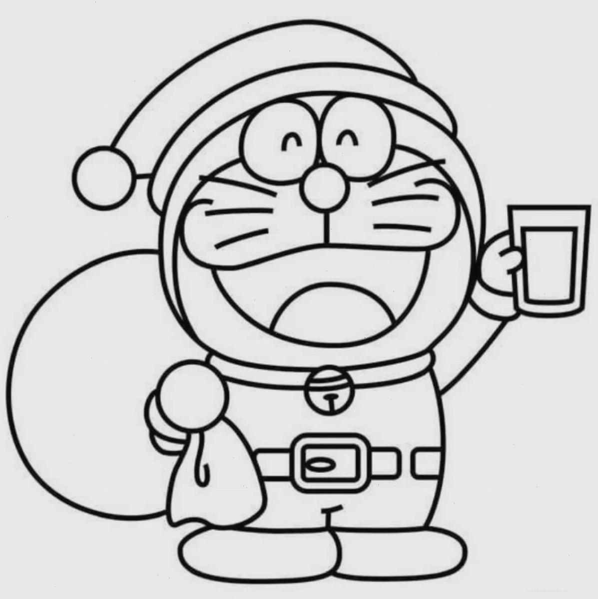 Doremon đá bóng hình vẽ tô màu doraemon làm cầu thủ
