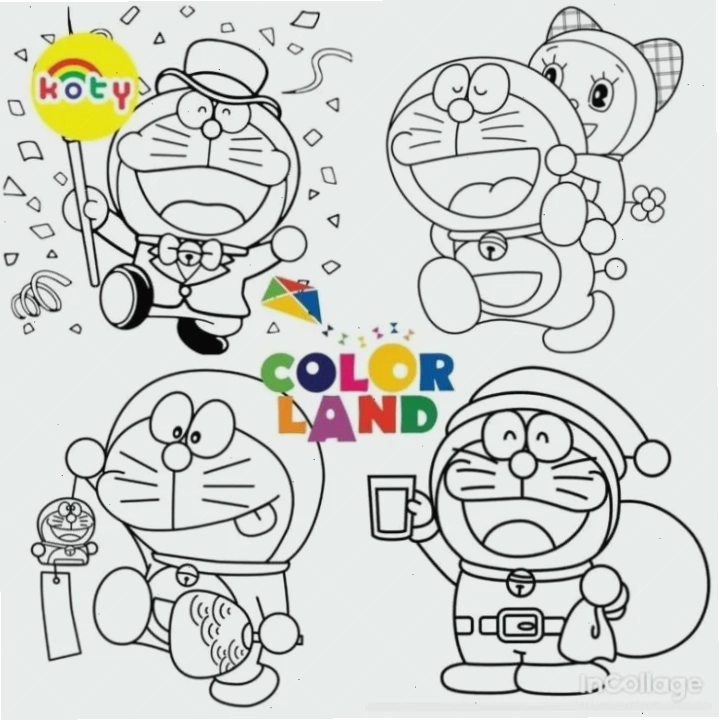 Doraemon phi hành gia hình vẽ tô màu doraemon phi hành gia