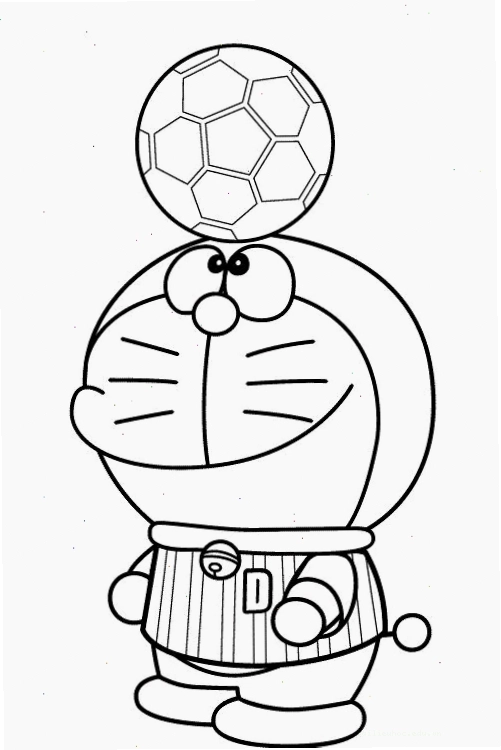 Doraemon cười tủm tỉm hình vẽ tô màu doraemon tủm tỉm cười