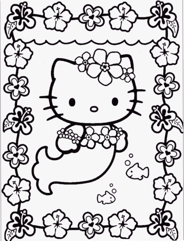 Kitty ngủ hình vẽ tô màu hello kitty ngủ