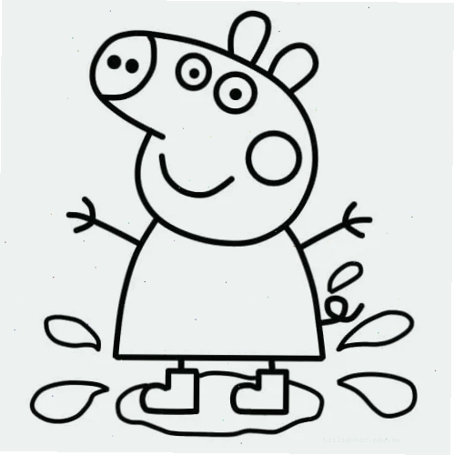 hình vẽ tô màu heo peppa đón giáng sinh