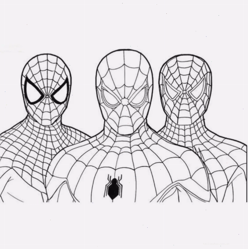 Người Nhện phóng tơ hình vẽ tô màu spider man bắn tơ