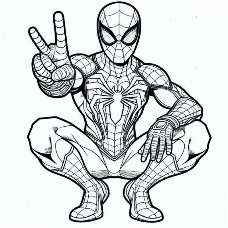 Spider Man chibi hình vẽ tô màu spider man chibi