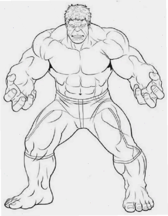Hulk tranh tô màu người khổng lồ xanh đang gầm thét dữ dội
