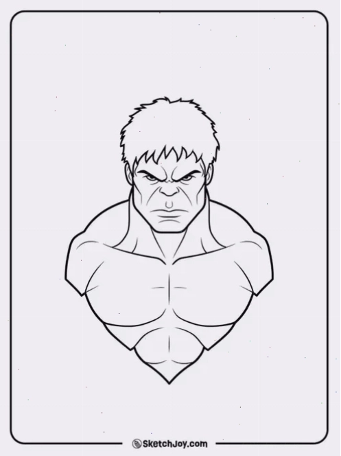 Hulk tranh tô màu người khổng lồ xanh mạnh mẽ