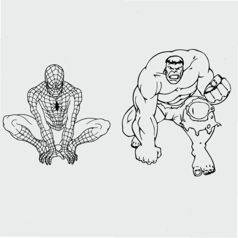 Hulk tranh tô màu người khổng lồ xanh ngồi thiền