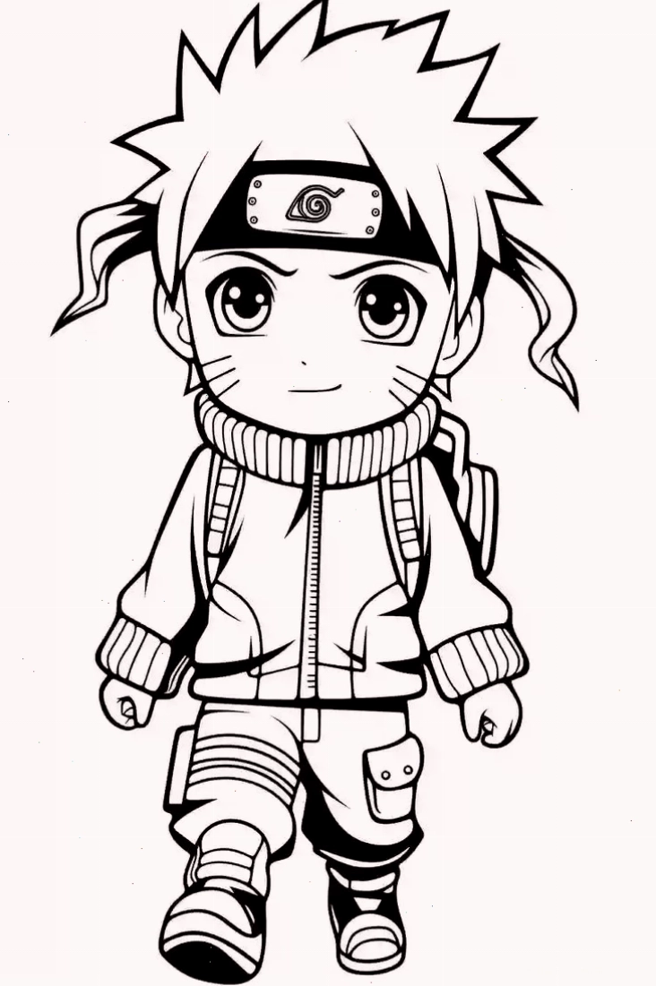 chibi đáng yêu in hình anime chibi tô màu đáng yêu