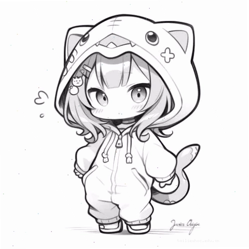 chibi mắt to in hình anime chibi tô màu mắt to