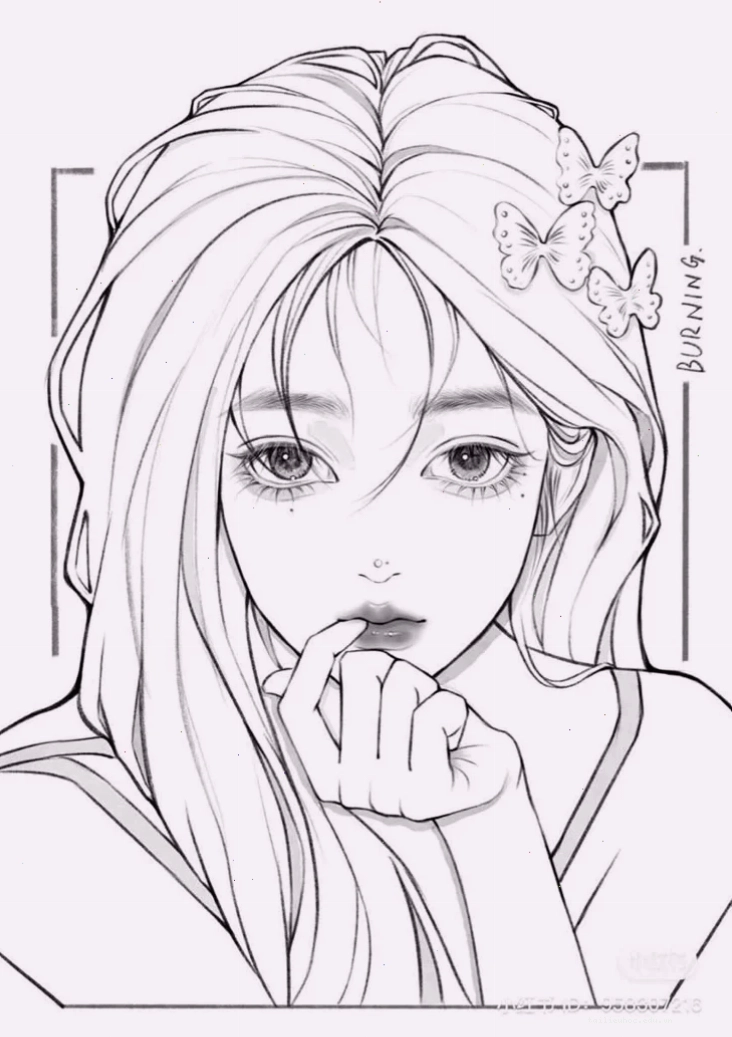 công chúa anime dễ thương in hình anime tô màu công chúa dễ thương