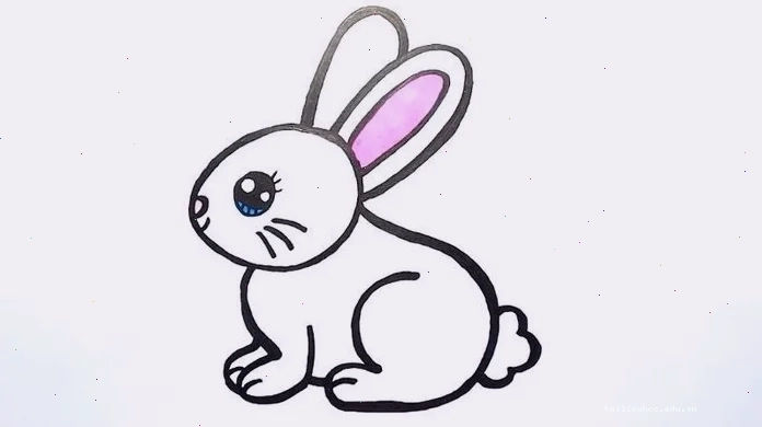 in hình con thỏ tô màu phong cách chibi