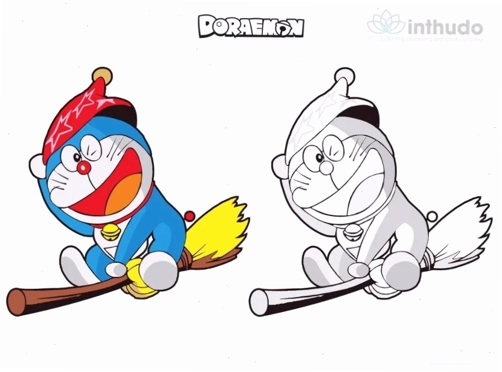 in hình doremon tô màu lực sĩ