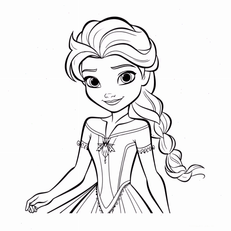 in hình elsa tô màu hoàn hảo