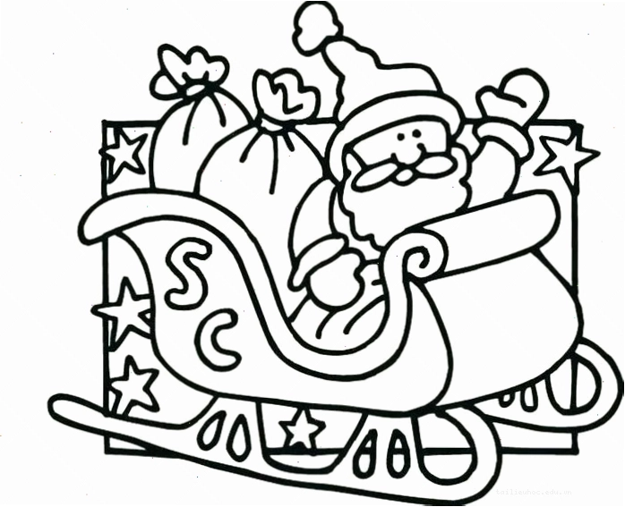 in hình ông già noel cho bé tô màu cảnh lễ hội