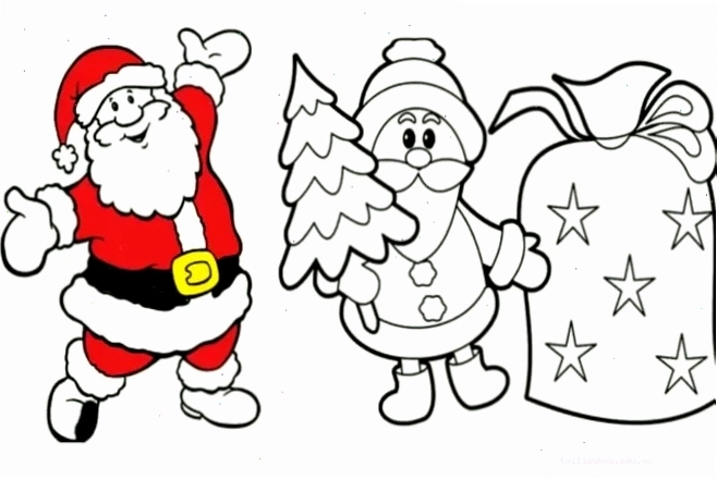 in hình ông già noel cho bé tô màu cùng bạn nhỏ