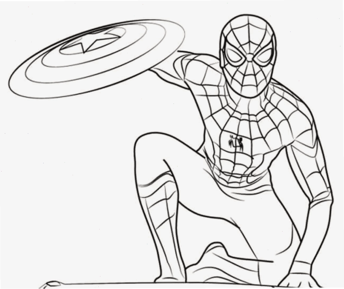 in hình siêu nhân nhện tô màu Miles Morales
