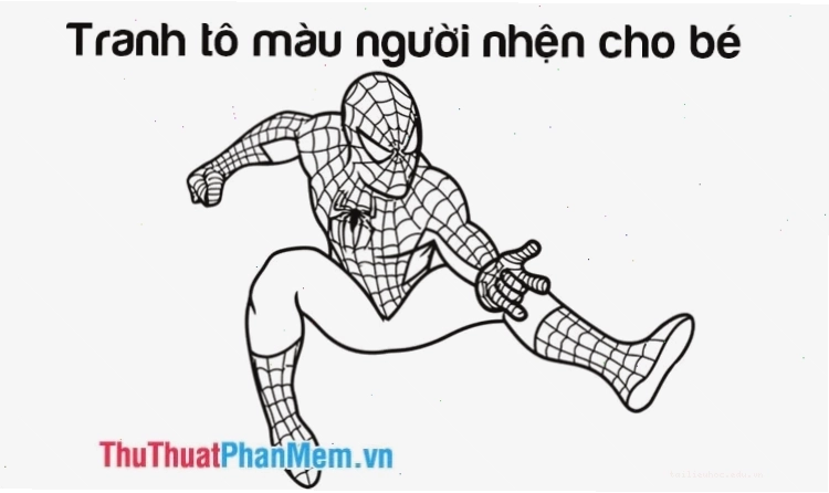 in hình siêu nhân nhện tô màu trong thành phố