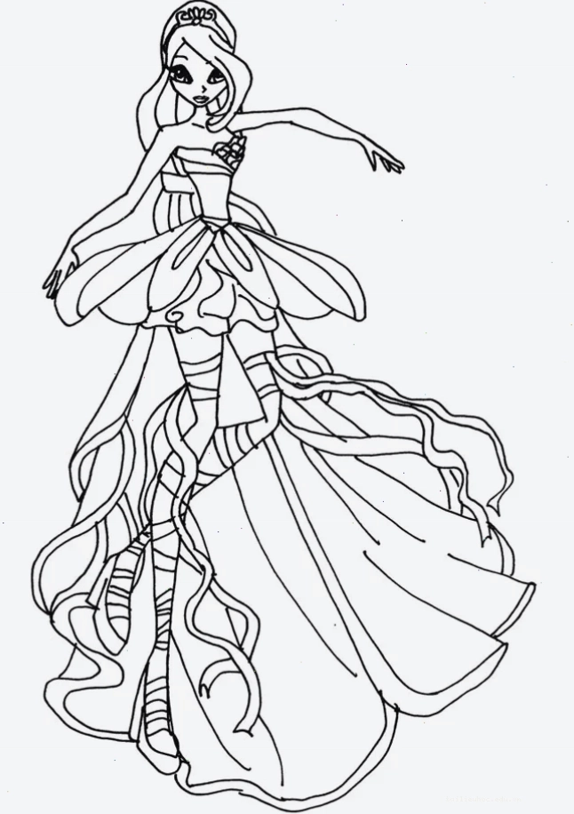 in hình tô màu công chúa winx Musa in hình tô màu công chúa winx Musa