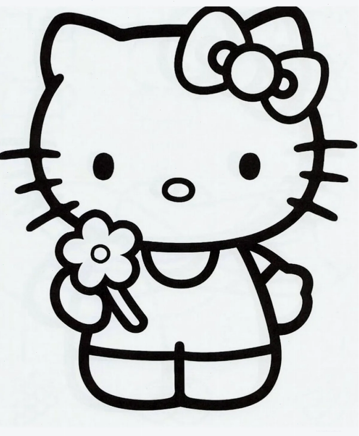 in hình tô màu hello kitty học tập