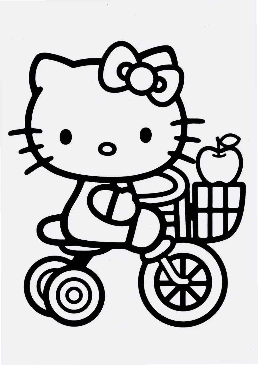 in hình tô màu hello kitty xanh pastel