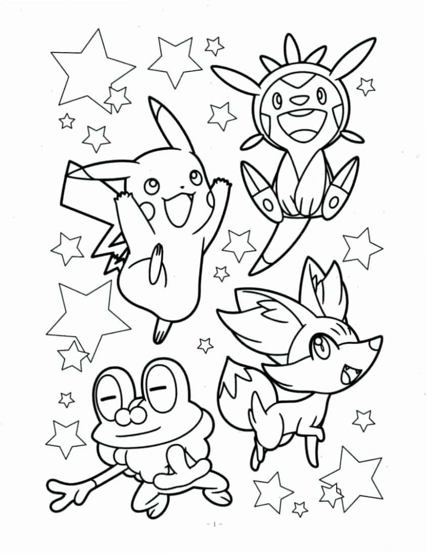 in hình tô màu pikachu ngồi