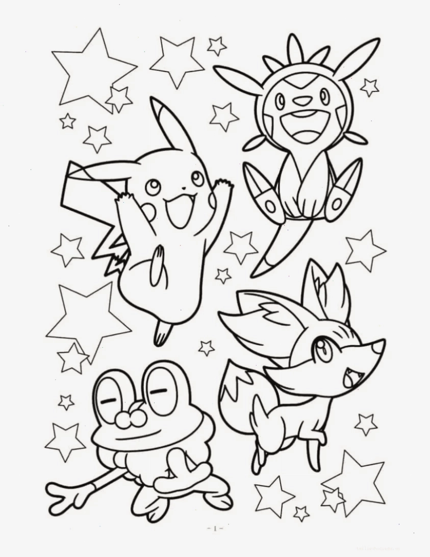 in hình tô màu pokemon huyền thoại Mewtwo