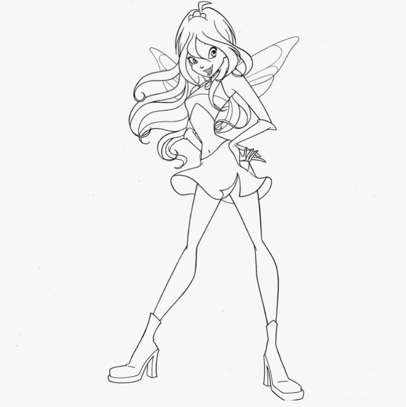 in hình tô màu winx Aisha năng động in hình tô màu winx Aisha năng động