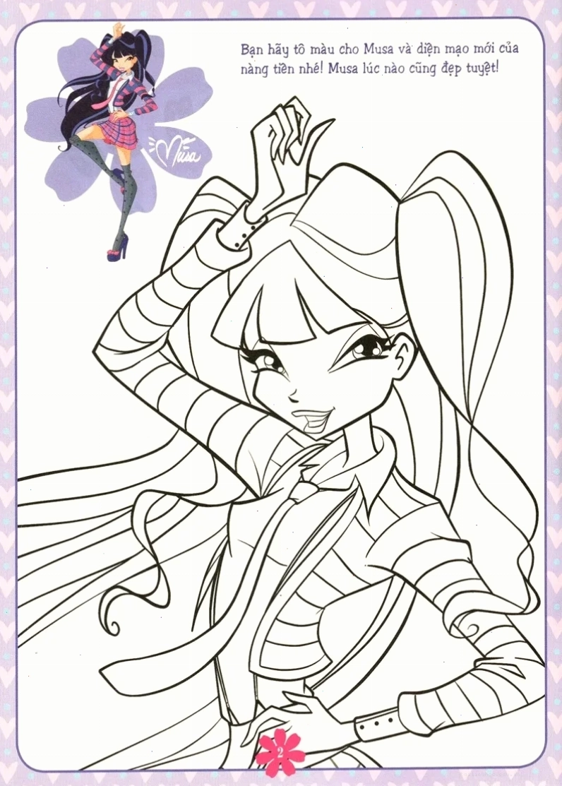 in hình tô màu winx phong cách chibi in hình tô màu winx phong cách chibi