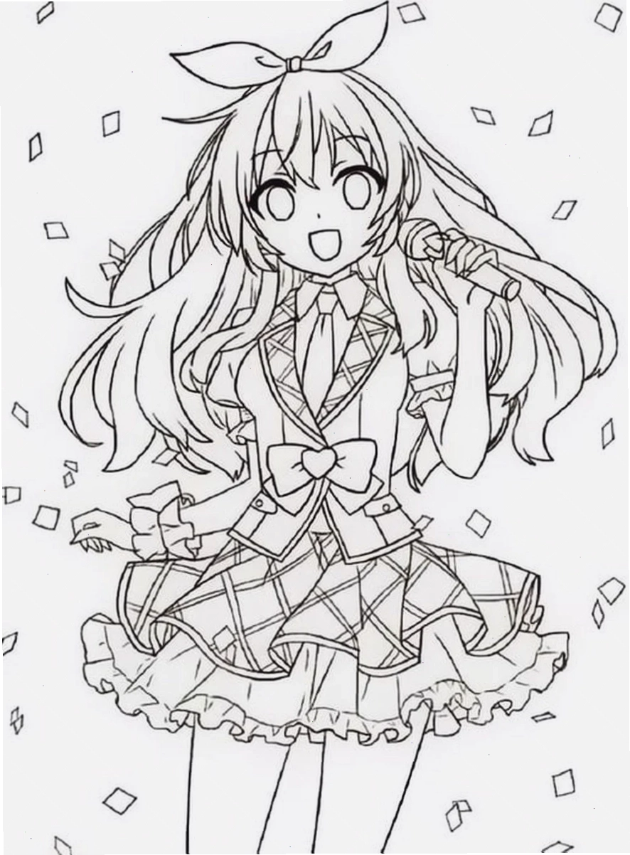 in tranh tô màu anime cute in tranh tô màu anime cute với họa tiết đơn giản