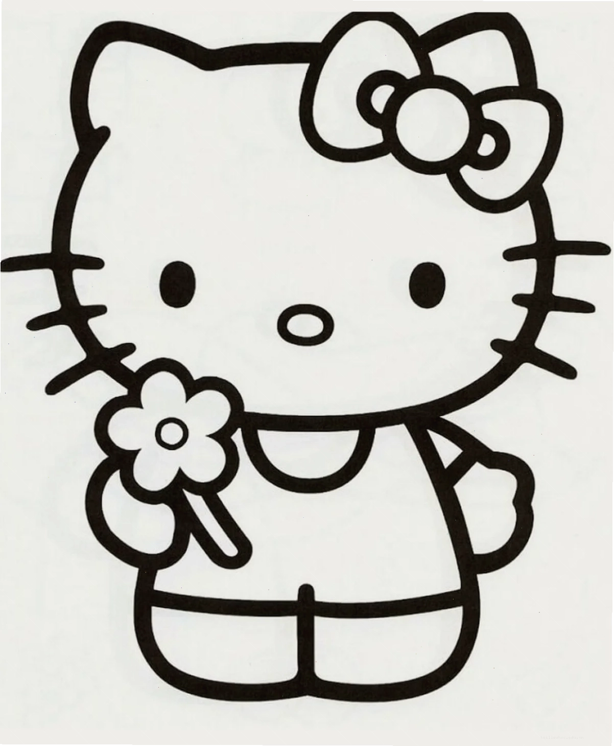 in tranh tô màu hello kitty ngồi đọc sách
