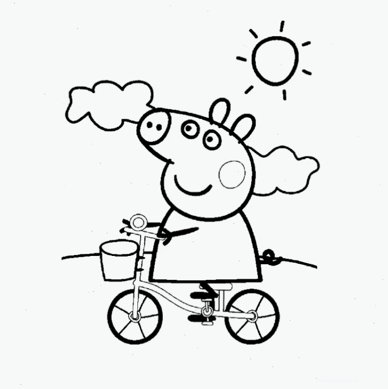 in tranh tô màu heo peppa cuối cùng