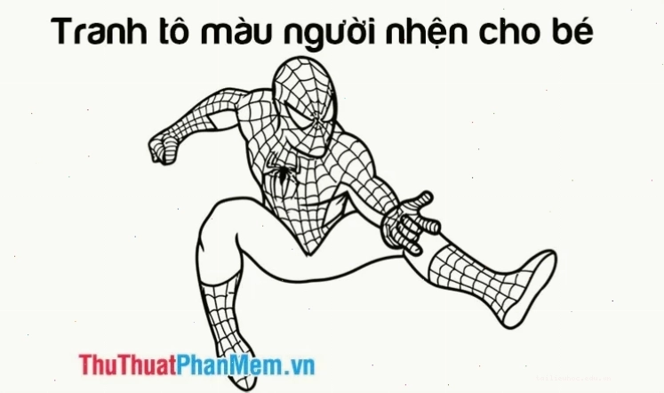 in tranh tô màu người nhện in tranh tô màu người nhện đứng