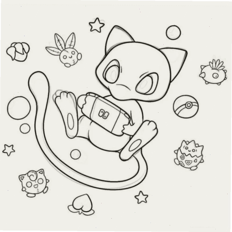 in tranh tô màu pokemon cho bé mẫu giáo