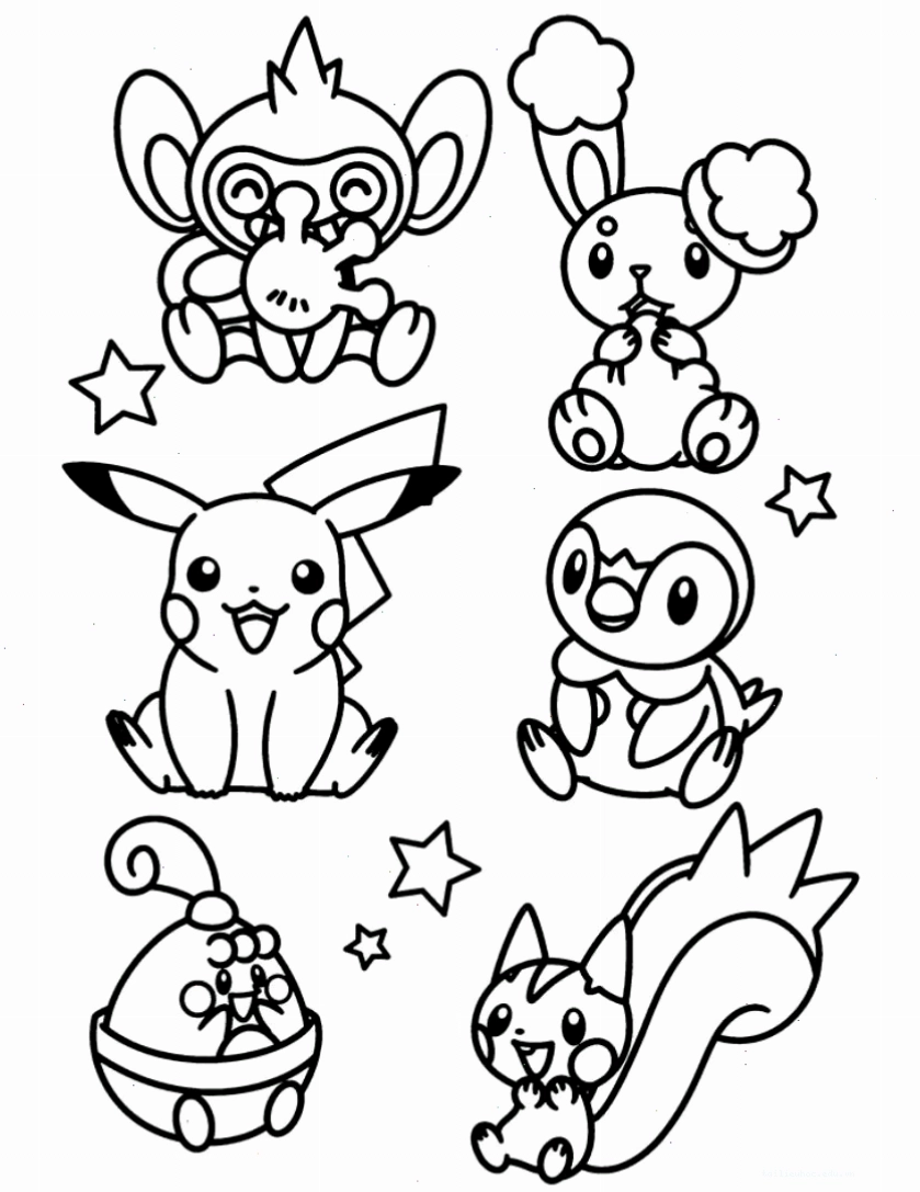 in tranh tô màu pokemon cỏ