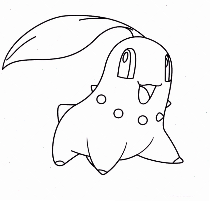 in tranh tô màu pokemon cute với Bulbasaur