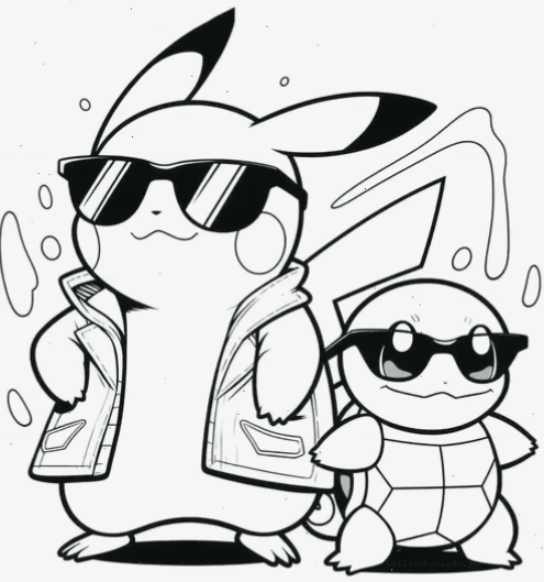 in tranh tô màu pokemon dễ in