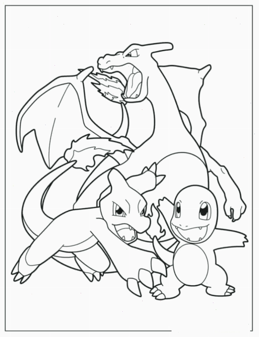 in tranh tô màu pokemon đơn giản