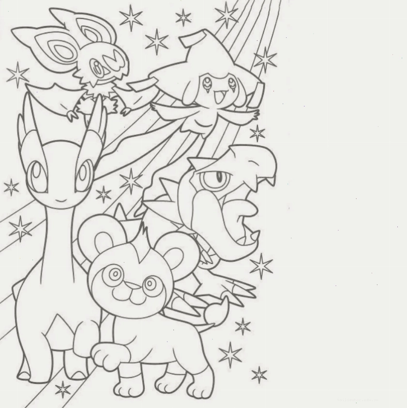 in tranh tô màu pokemon đơn giản nhất