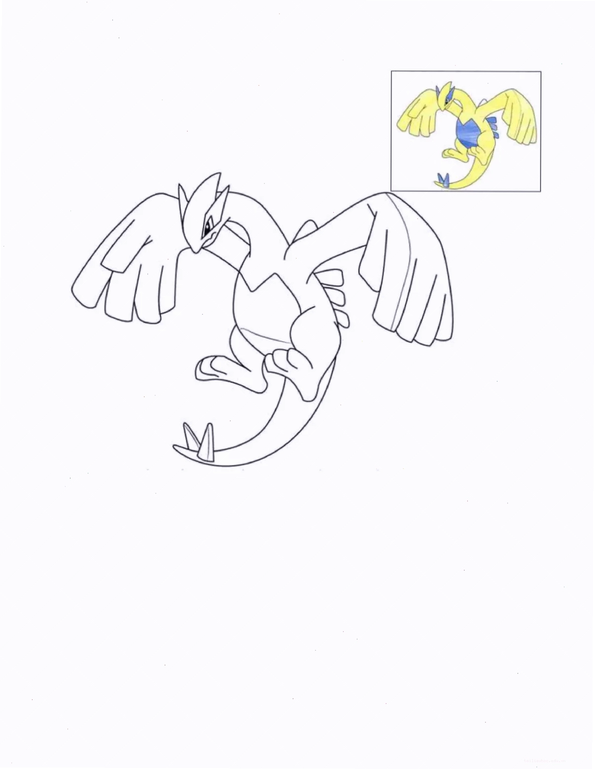 in tranh tô màu pokemon hệ rồng