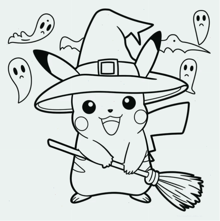 in tranh tô màu pokemon trọn bộ