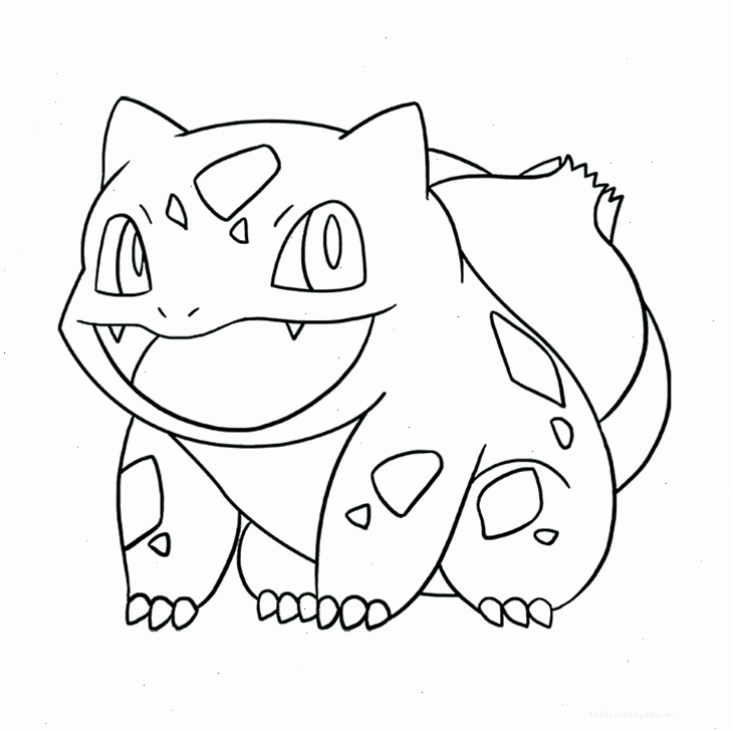 in tranh tô màu pokemon trong thiên nhiên