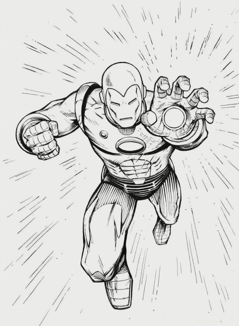 Iron Man bầu trời iron man tranh tô màu người sắt bay trên bầu trời