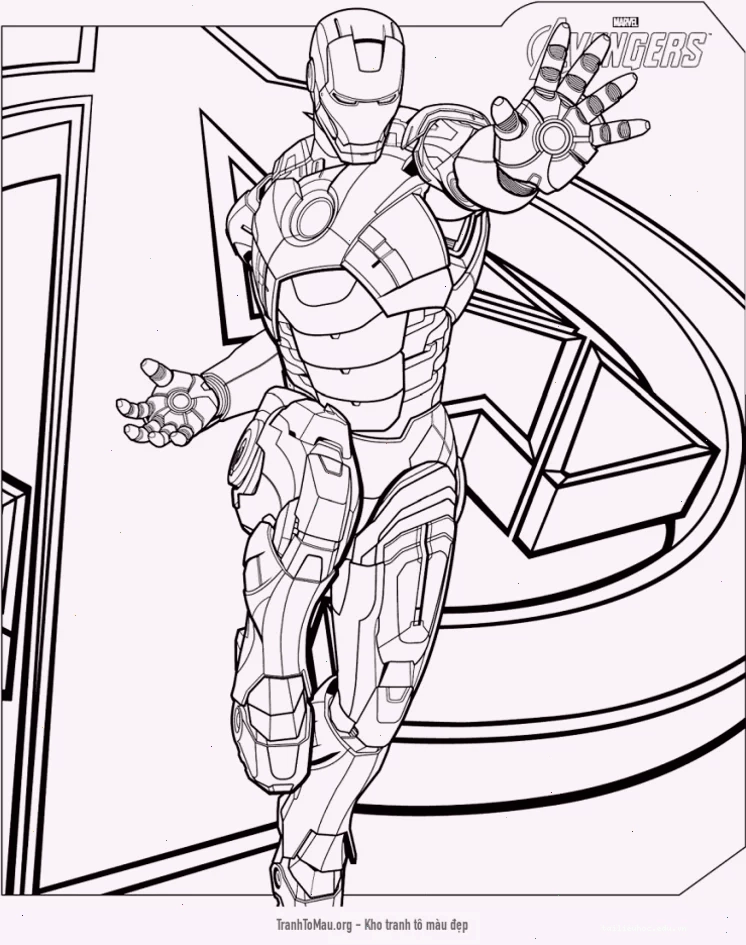 Iron Man Among Us iron man tranh tô màu người sắt cùng Among Us