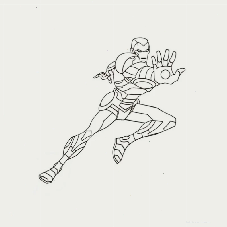 Iron Man đáp xuống iron man tranh tô màu người sắt đang đáp xuống