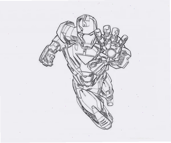 Iron Man đơn giản iron man tranh tô màu người sắt đơn giản dễ tô