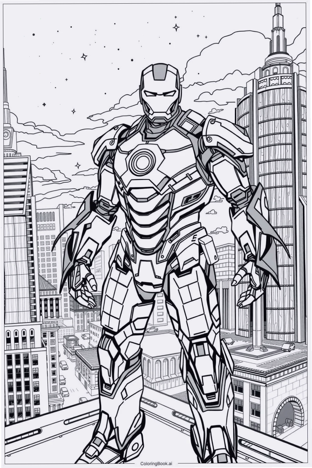 Iron Man Mark 85 iron man tranh tô màu người sắt giáp Mark 85