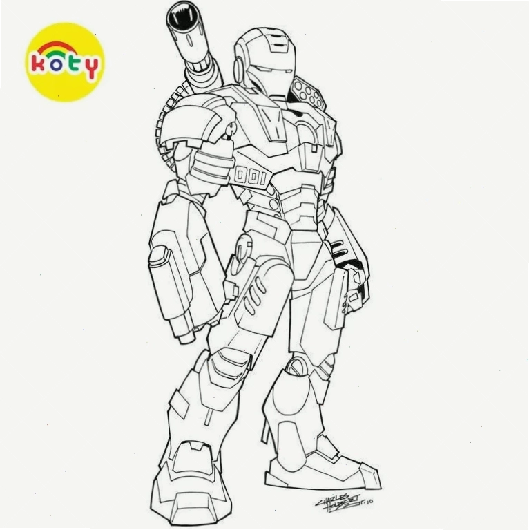 Iron Man gồng lực iron man tranh tô màu người sắt gồng lực
