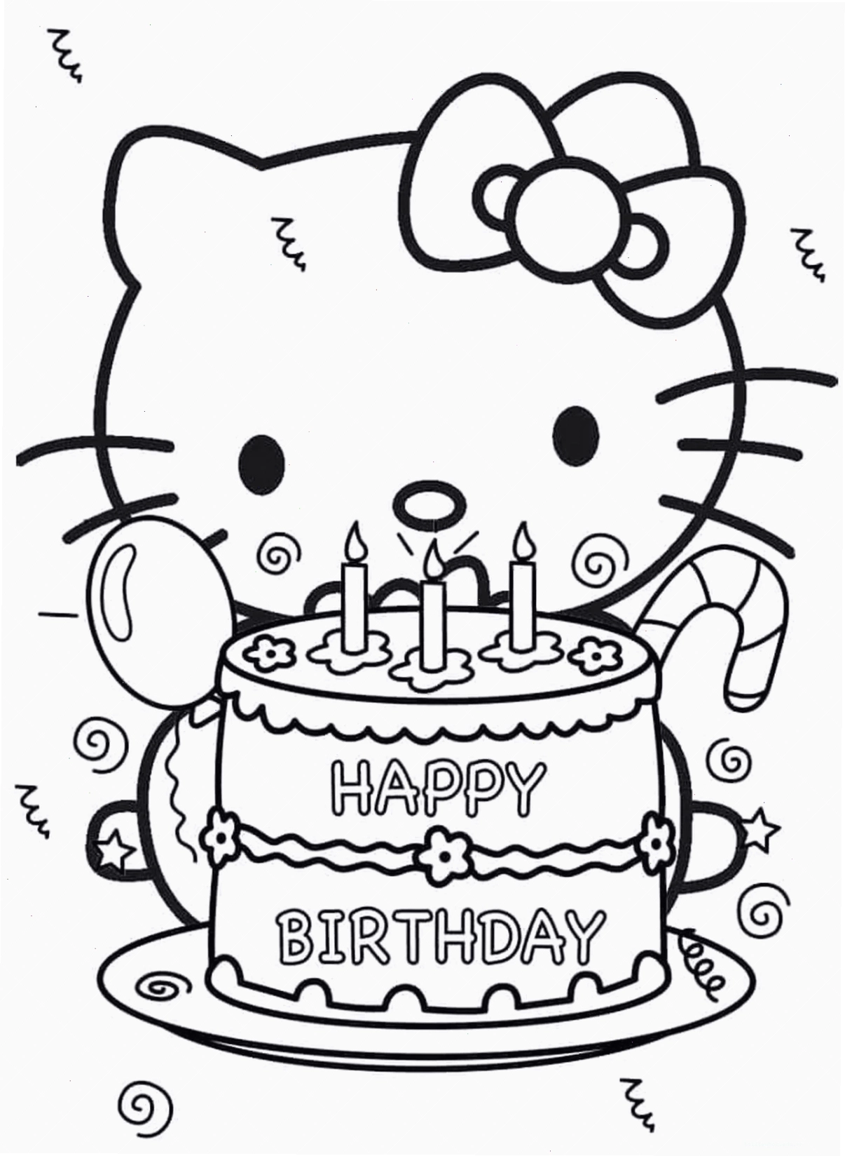Kitty bánh táo Kitty cầm bánh táo