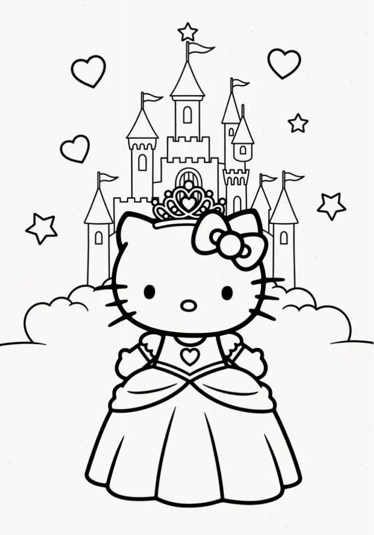 Kitty ham học Kitty đọc sách